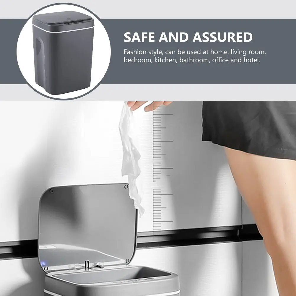 

Умное индукционное мусорное ведро с большой вместимостью, автоматической герметизацией, для кухни, туалета, дома, офиса, ванной комнаты