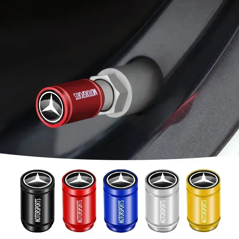 4pcs Creative New Anti Theft Valve Tire Cap Sport For Mercedes Benz W212 W213 W205 W177 W247 W176 X253 etc Auto Accessories