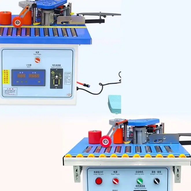 220V Woodworking Banding Machine Double Side Gluing Portable Edge Bander Woodworking Edge Banding Machine