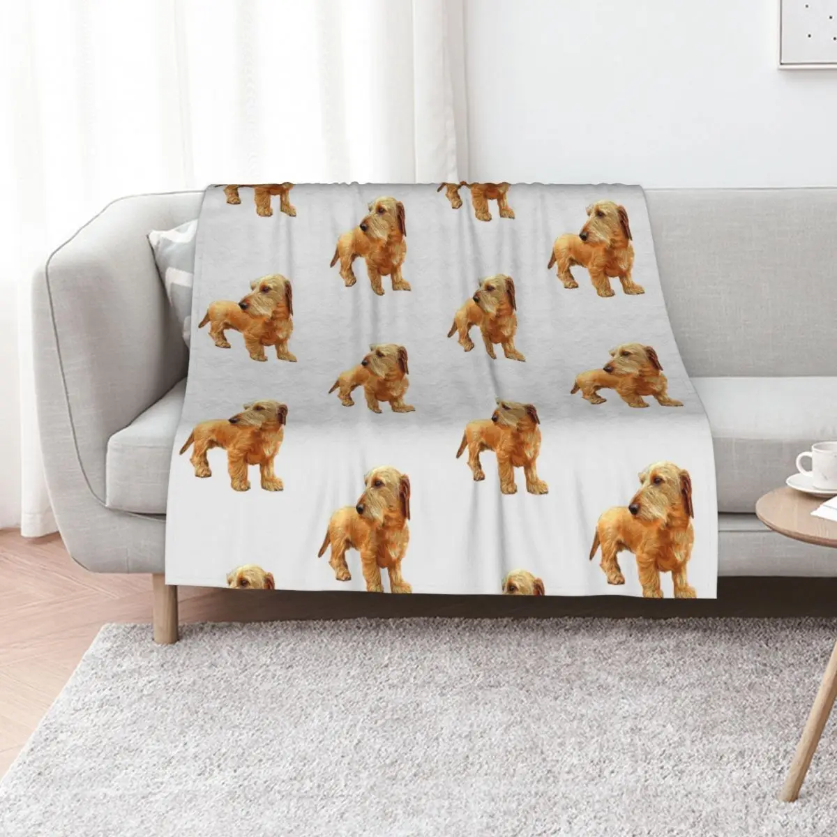 Dachshund Wire Haired Red Beauty! Throw Blanket Shaggy Single Softest Hair christmas decoration Multi-Purpose Blankets