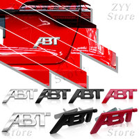 3D Metal ABT Logo Car Front Grill Emblem Rear Trunk Badge Sticker For SQ5 RS3 RS4 RS6 S3 S5 Q5 Q8 A3 A4 A6 ABT Decal Accessories