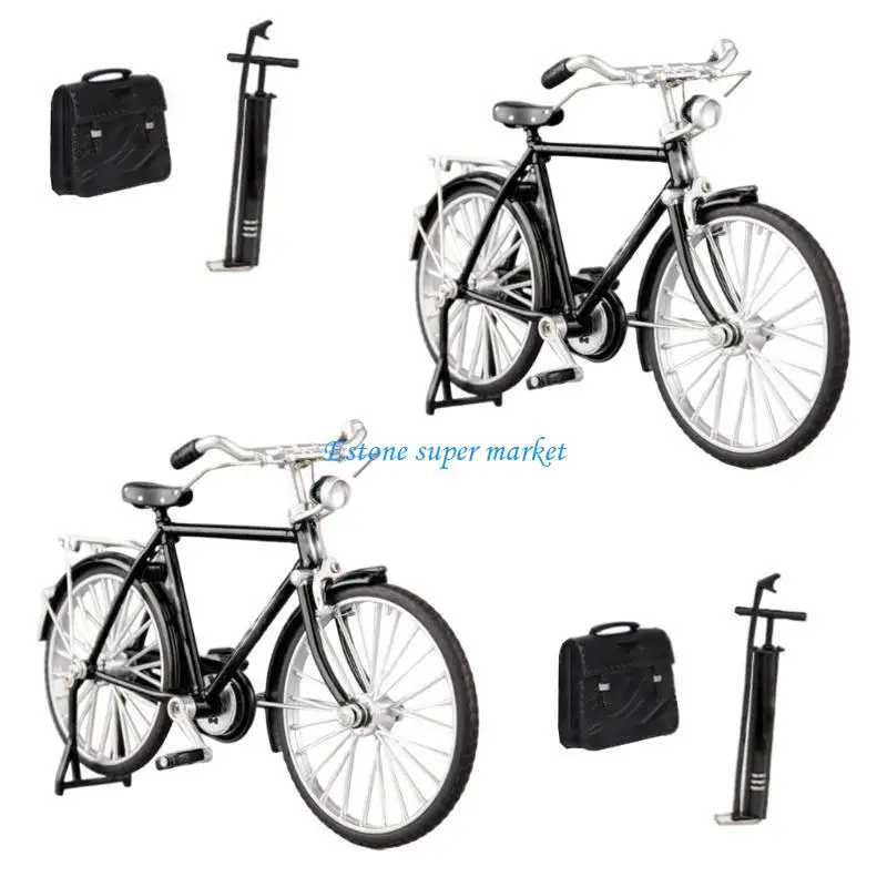 090B خدمة بريدية تاريخية مصنوعة من سبيكة دراجات نموذجية للوالدين والطفل قطعة تزيين تعليمية تفاعلية