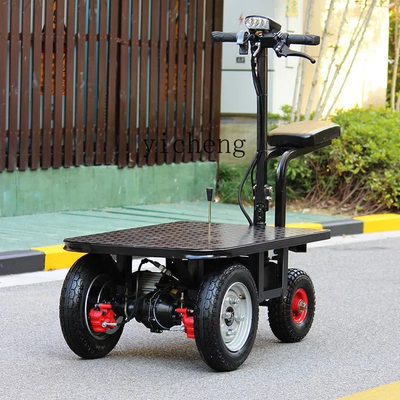 

ZC electric tricycle multi-functional flatbed truck construction site push trolley warehouse pull truck