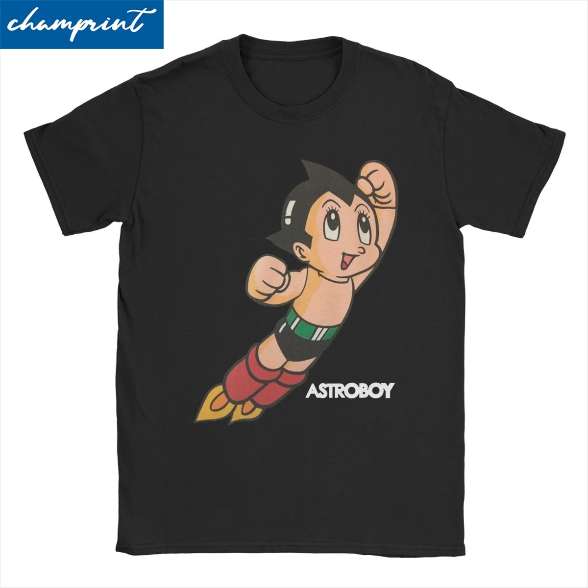 Vintage Vintage Astroboy Anime Robot T-Shirt for Men Women Pure Cotton T Shirts Astro Boy Space Cartoon Manga Tees Clothing