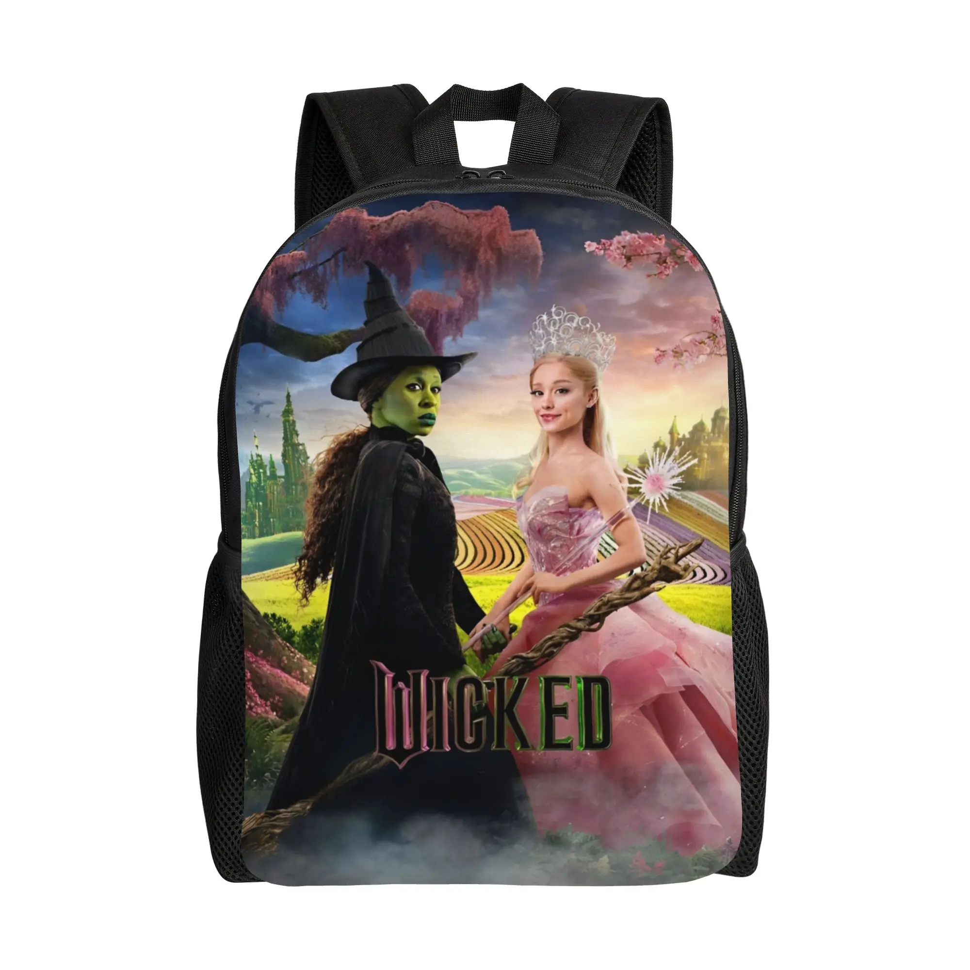 

Рюкзак Wicked Elphaba & Glinda Tonal для мужчин и женщин, стильный школьный/рабочий рюкзак, легкая сумка через плечо для ноутбука с мотивами фильма «Волшебники страны Оз» и Хэллоуина