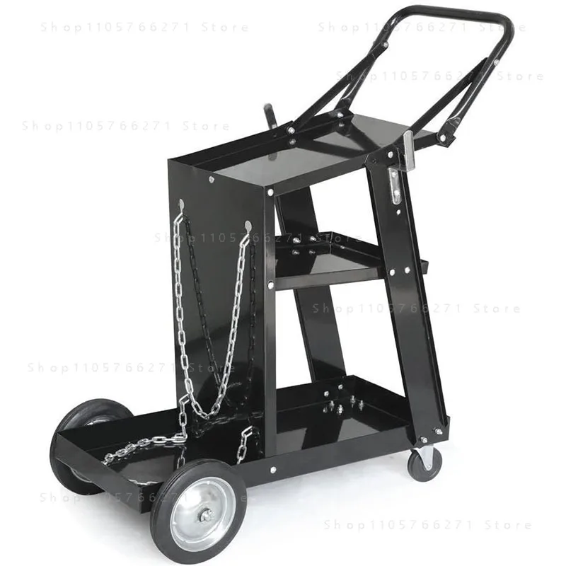 Heavy Duty MIG Welding Cart Mobile Trolley for Gas Shielded Welding Machine Auto Repair Workshop with Wheels Large Storage Shelf