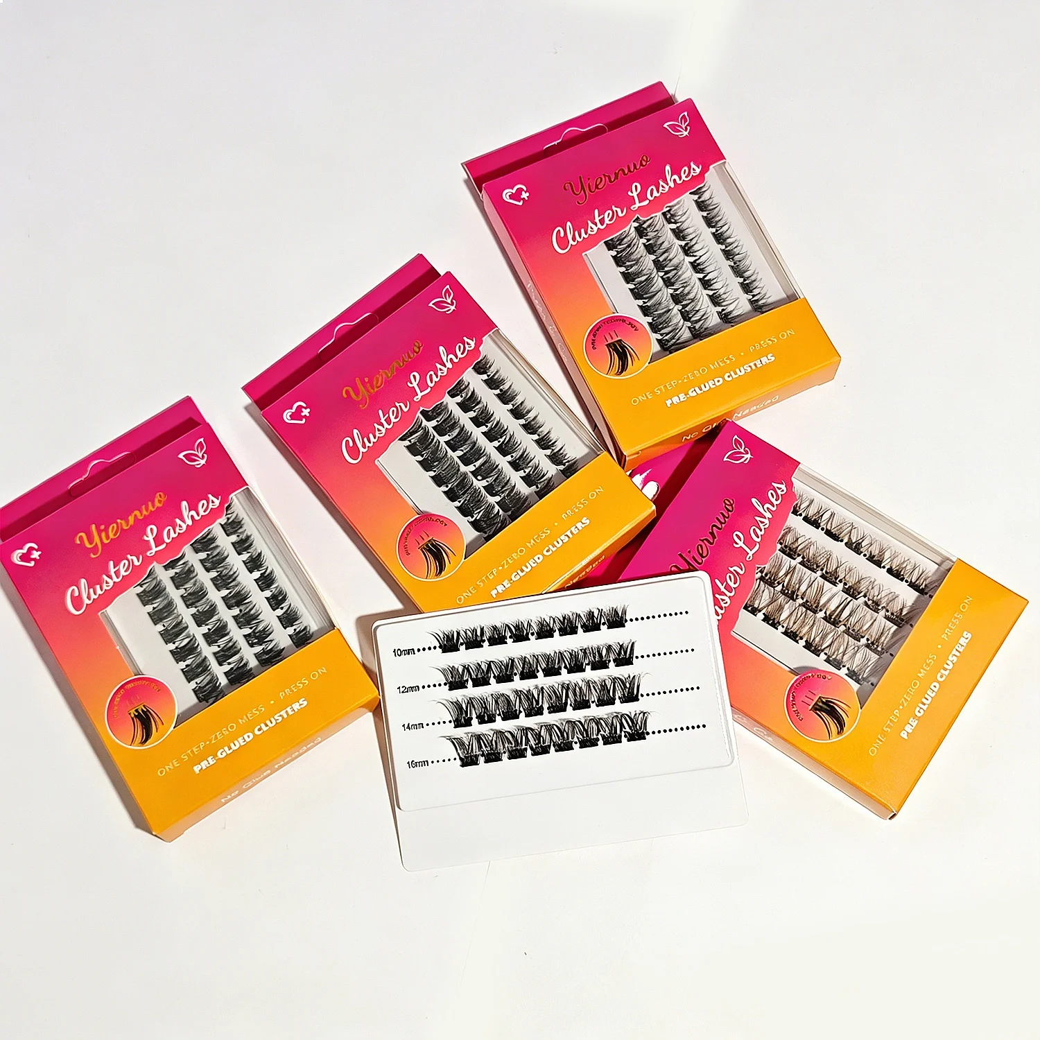 Wholesale Professional Handmade Press Lashes Natural Style Self-Adhesive Eyelash Cluster Easy Wear Premade Glue-Free Fan Lashes