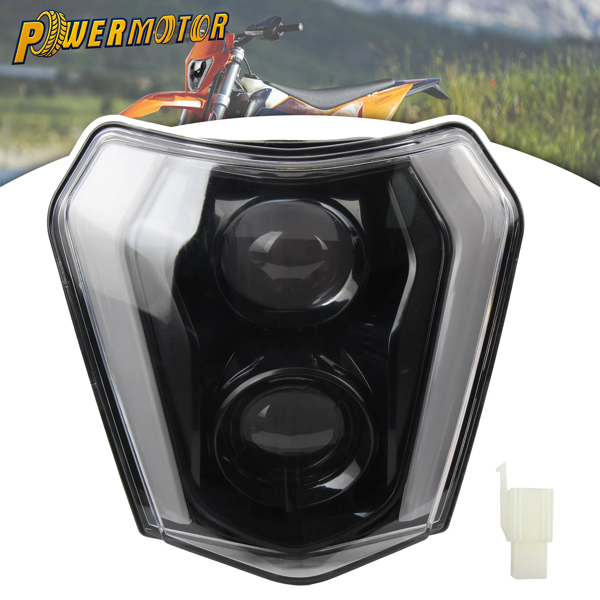 

Enduro Motocross Motorcycle LED Headlight DRL For KTM EXC EXCF SX SXF XC XCF XCW XCFW 125 150 250 300 350 400 450 505 525 530