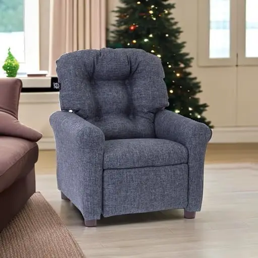 كرسي أطفال تقليدي من FURNITURE، للأطفال الصغار من عمر 1 إلى 5 سنوات، ديكور منزلي بوليستر كتان، رمادي