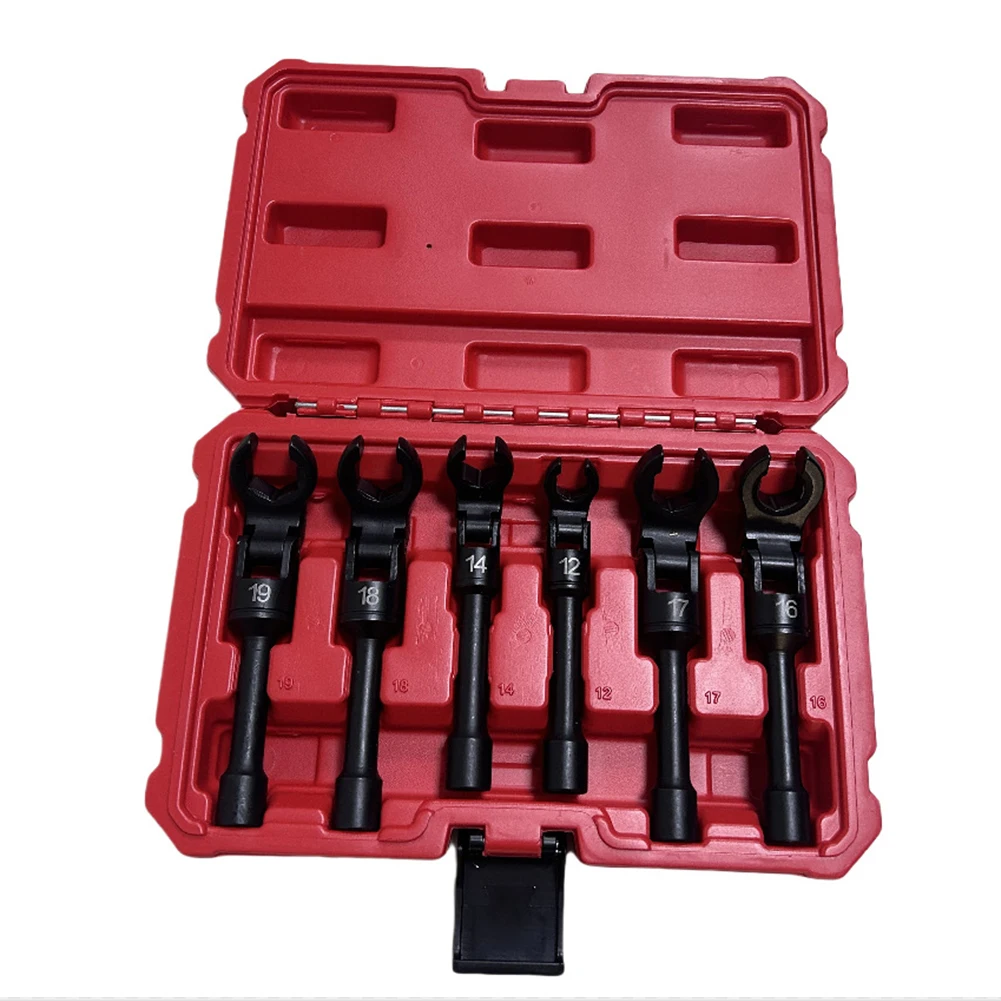 Innovative Long FlexHead Wrench Kit Designed for Diesel Injectors Features Six Essential Sockets and Handy Carrying Case