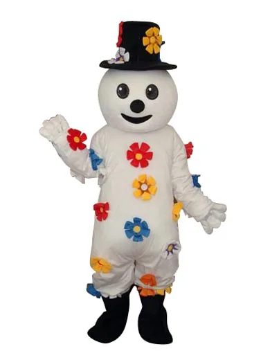 

New Adult Character Flower Snowman Mascot Costume Halloween Christmas Dress Full Body Props Outfit Mascot Costume