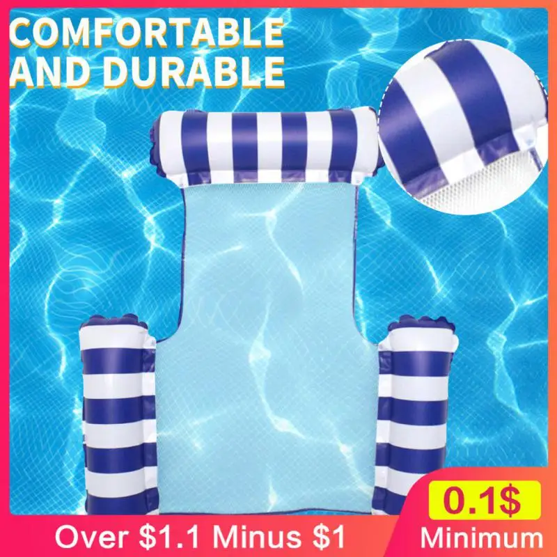 New Water Sofa Nylon Mesh Swimming Pool Water Entertainment Swimming Hammock Pvc Three-tube Inflatable Floating Row Inflator