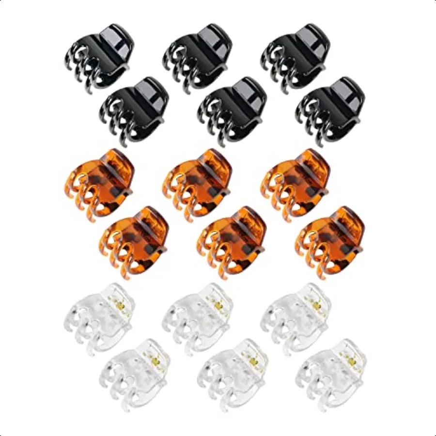 

Средние заколки для волос, 18 шт., 1,38-дюймовые заколки для волос, нескользящие зажимы для челюстей для женщин и девочек