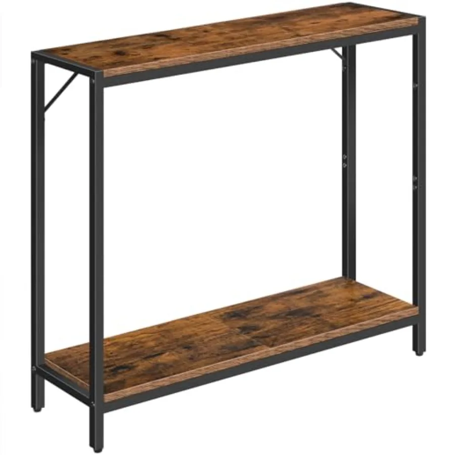 

Console Table 2-Tier Entrance Table Behind Sofa Table Industrial Style Sturdy and Stable for Living Room Entryway Foyer Corrido