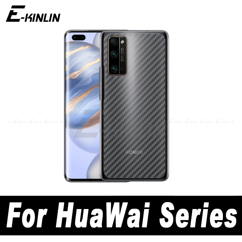 Soft Carbon Fiber Back Cover Rear Screen Protector Film For Huawei Honor 90 80 70 60 50 View 10 20 30 Pro Plus Lite 30i 30S 20S