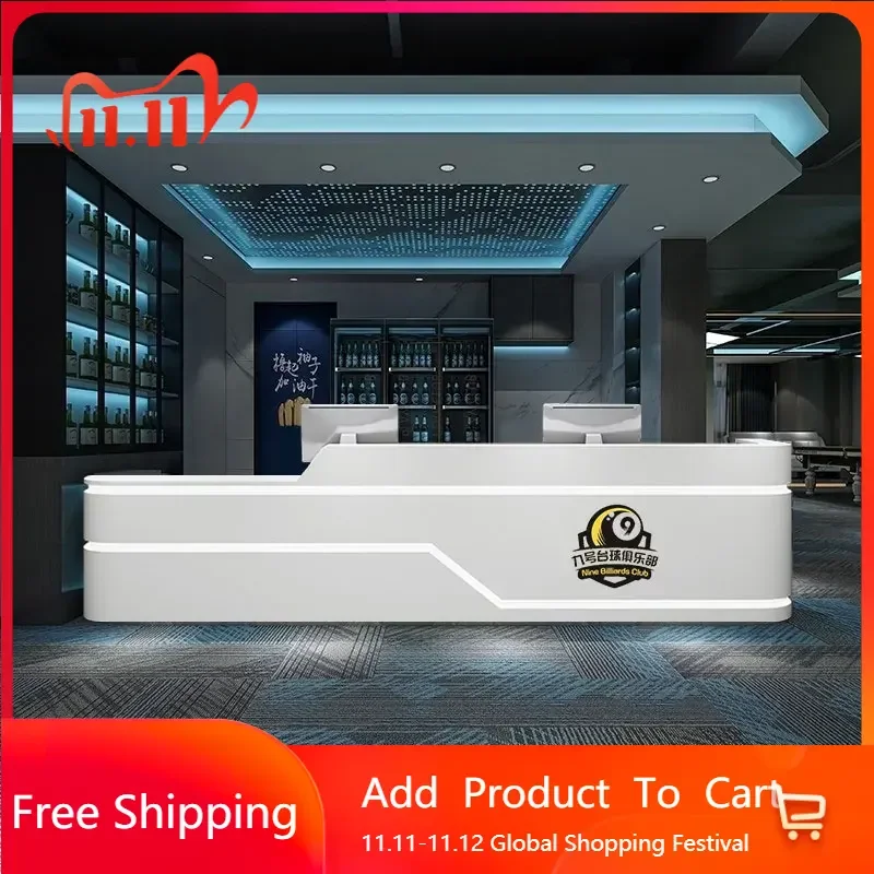 

Customer Reception Desk Customer Center Korean Salon Hallway Table Office Cash Register Business Customer Tisch Unique Furniture