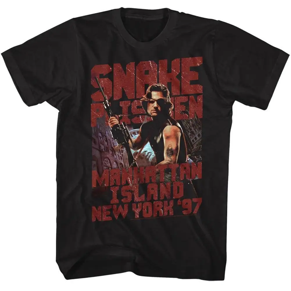 Escape From New York Snake Plissken Manhattan Island Black T Shirt