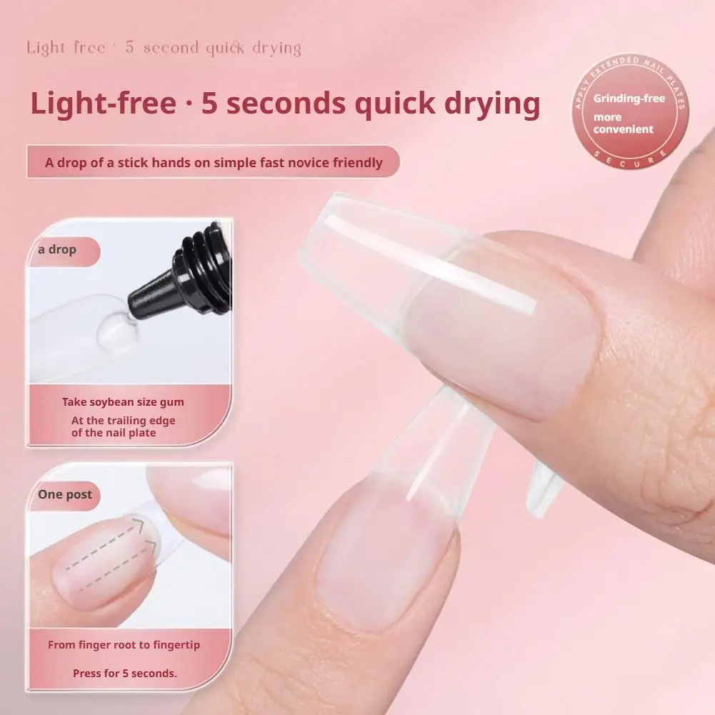 Super Strong Nail Glue for Press On Nails No Uv/Led Lamp Needed, Quick Drying 5s, Fast-Curing, Long-Lasting ﻿