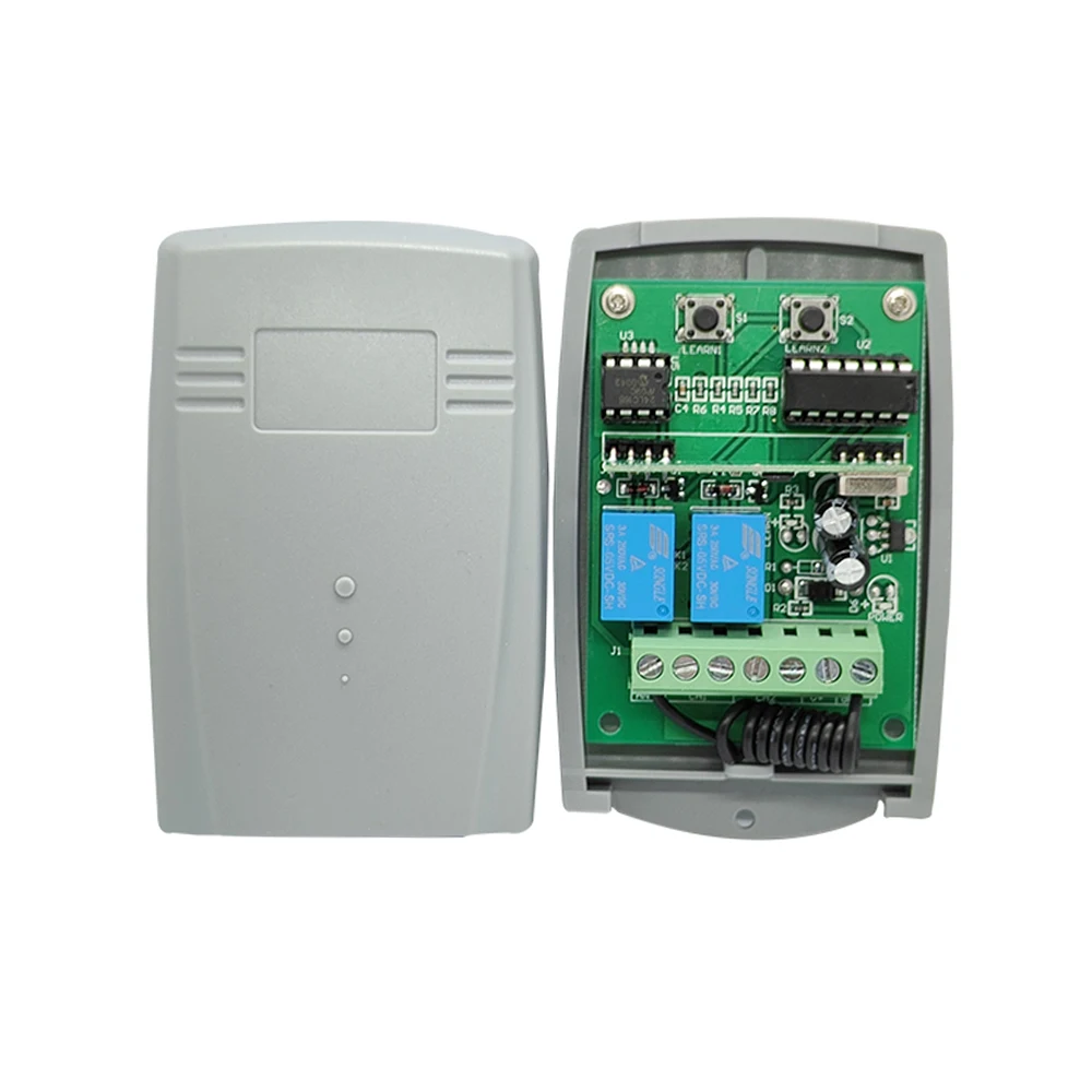 2CH Universal Receiver Remote Control, Compatible with NOVOFERM, DITEC MHOUSE AT-4, MOTORLINE 433MHz, Fixed Roll Code