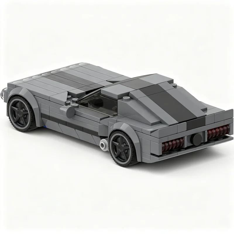 ตัวต่อ MOC City Champions 8 รถสปอร์ตสีเทาเข้ม 238 ชิ้น ของเล่นตัวต่อเสริมสร้างจินตนาการ ไอเดียของขวัญคริสต์มาสสำหรับเด็ก