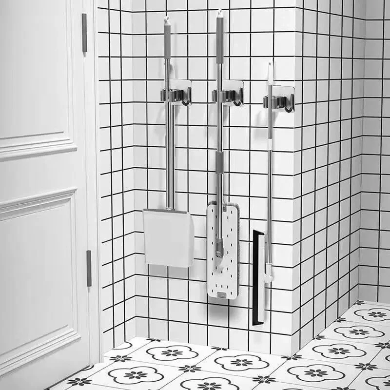 Mehrzweck-Haken, selbstklebend, zum Aufhängen an der Wand, Mopp-Rack, Besenaufhänger, Haken für Küche, Badezimmer, Organisation, Heim-Organizer, Zubehör ﻿ – Detail 14