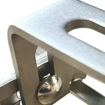 Adjustable Clamp Holder for Trapezoidal Sheets Vario for a2 Threaded Angle for sliver Color Includes Screws and Gaskets