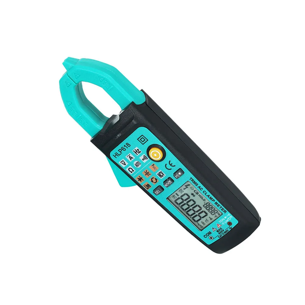 HLP618 Digital Clamp Meter Non Contact Voltage Tester with NCV Function AC Current Range 0.2A to 200A Auto Range Backlit Display