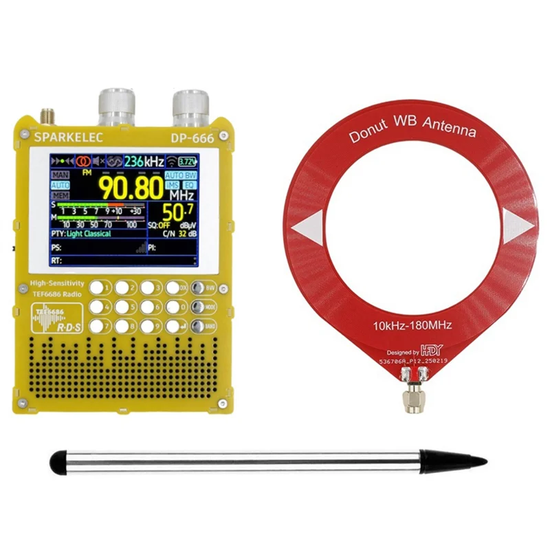

-A16I DP-666 TEF6686 Radio 2.8-Inch IPS Touch Screen High Sensitivity Receiver Full Band FM LW MW SW Radio