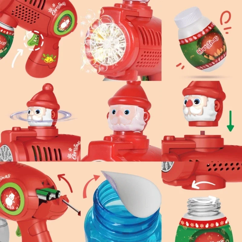 Santa Form Automatische Blase Spielzeug Blase Gebläse Pistolen für Kleinkinder Kinder Kinder Elektrische Blase Maker Spielzeug