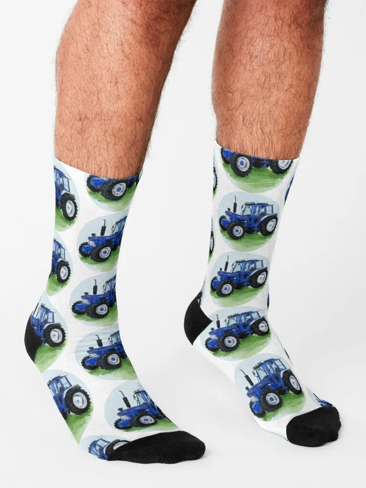 Blue Classic Tractor Socks Sport Socks Men