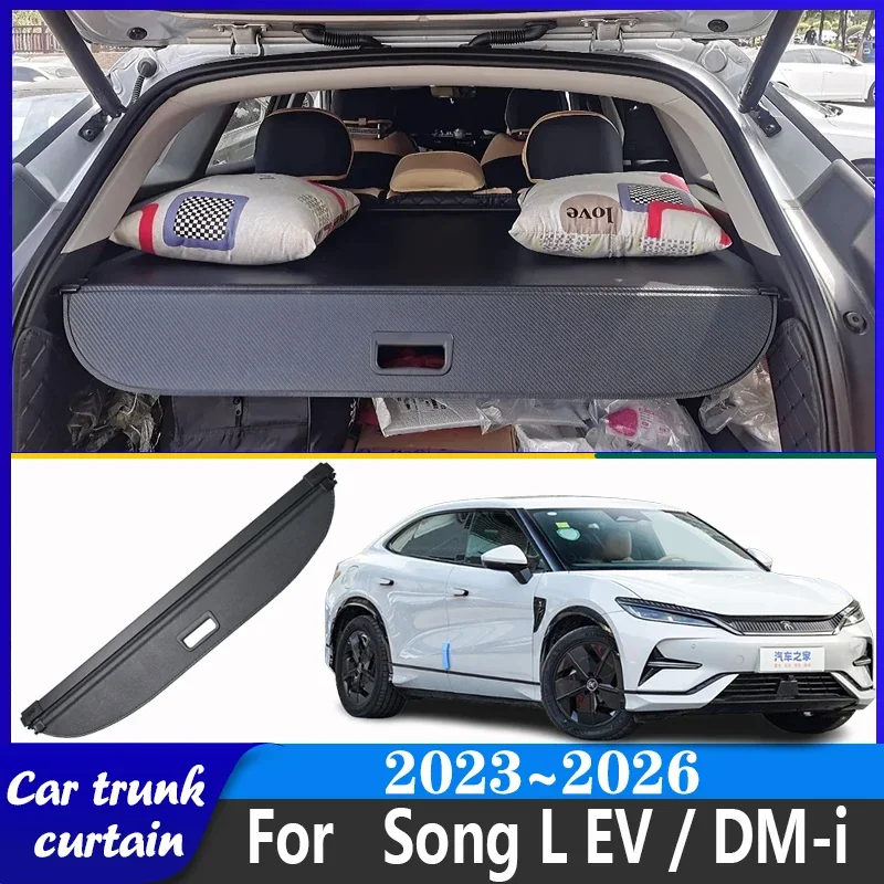 

Автомобильная занавеска для багажника BYD Song L EV Song L DM-i 2023 ~ 2025 2026, автомобильный Противоскользящий багажник, багажник, разделительные крышки, аксессуары