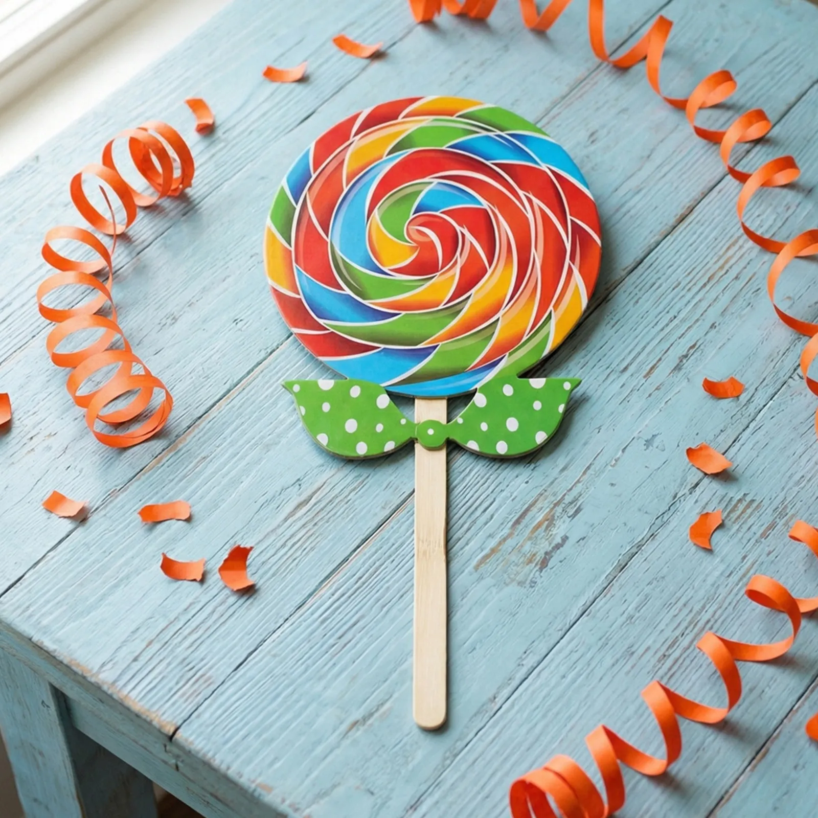 4Pcs Giant Lollipop Props Handheld Candy Party Photo Booth Decorations Realistic Fake Swirl Candy Props Birthday
