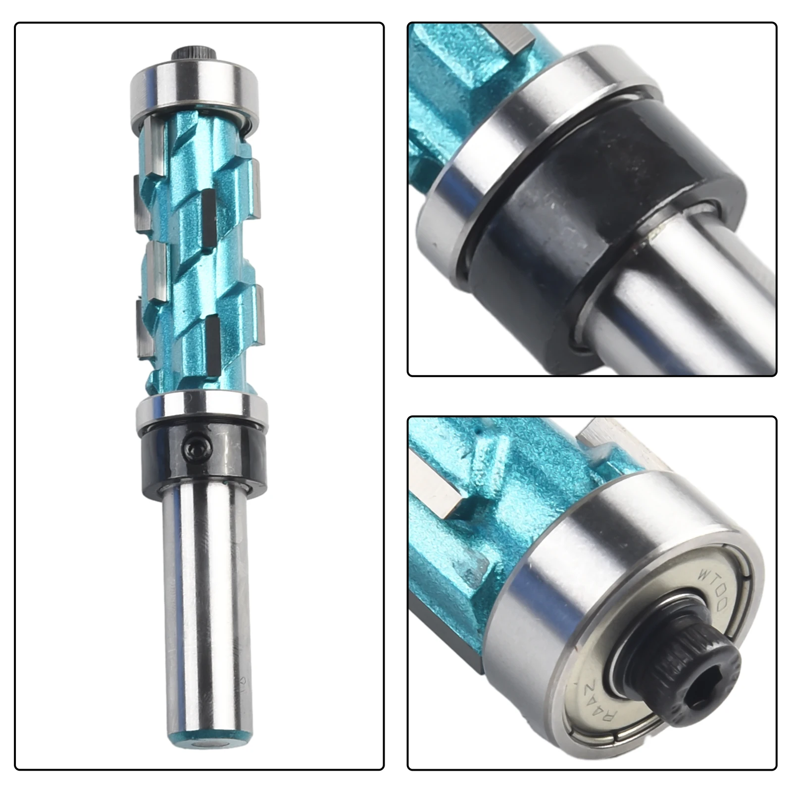 1pcs 12mm 1/2inch Shank Flush Trim Milling Cutter Carbide Spiral Double Bearing Router Bit For Wood Trimming Tools Accessories
