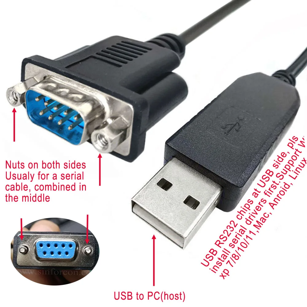 FTDI USB zu DB9 USB 2,0 zu RS232 Serielle Adapter Kabel