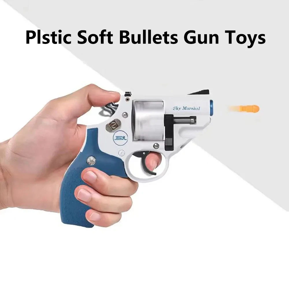 2024 пластиковый револьвер, мягкие пули, пистолет, игрушки, креативный подарок для мужчин