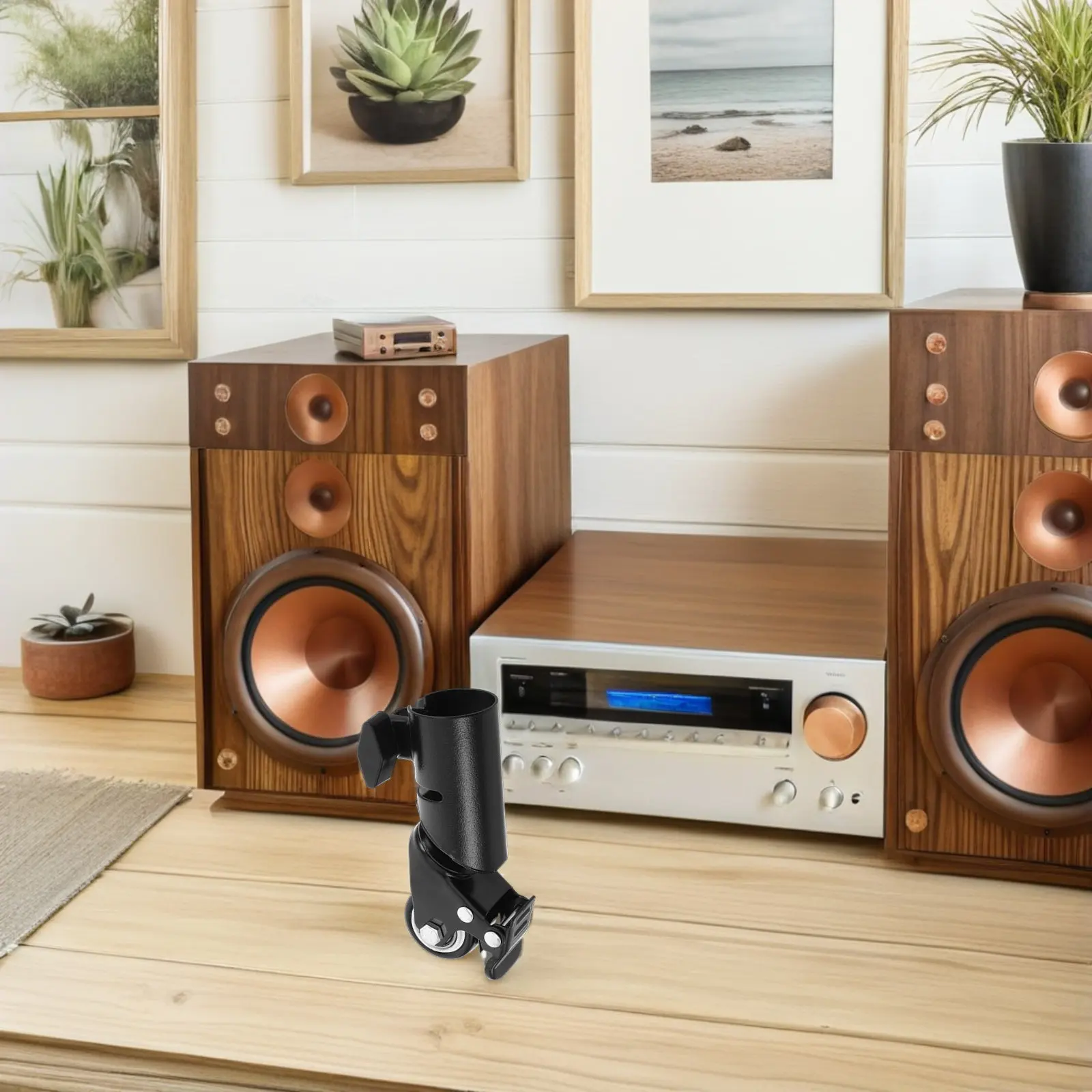 

Комплект из 2 бесшумных поворотных колес-фиксаторов для стойки для колонок, 35 мм, для мобильности студийного и сценического звукового оборудования