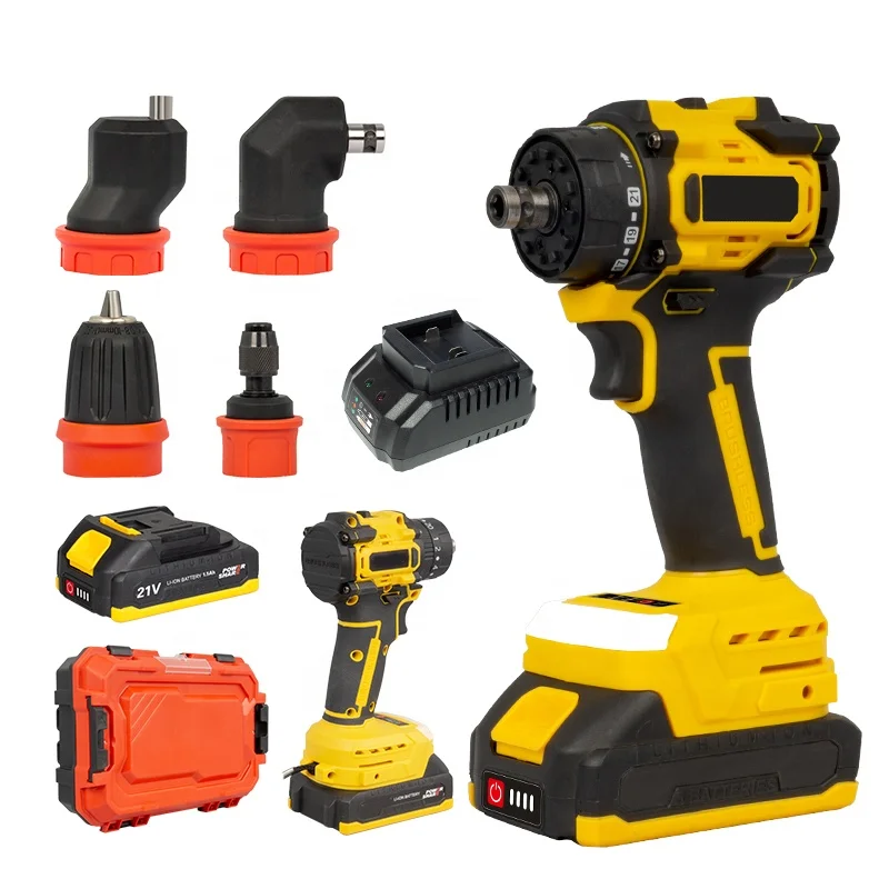 Set Jig Saw Power Angle Grinder Chain Saw Cordless Drills with Box Cordless Tool Kits Multi-Functional Power Tool