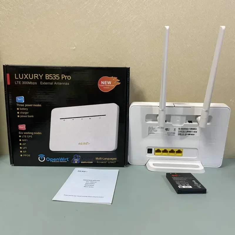 LUXURY B535 Pro 4G CPE Router PPPOE/VPN 300Mbps Antena Removedada Externa