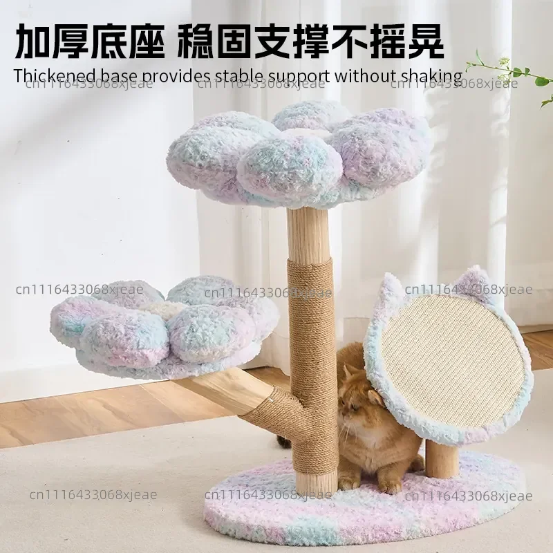 Cat climbing frame, multi-cat can be used, litter is integrated, winter warm cat frame, sleeping nest