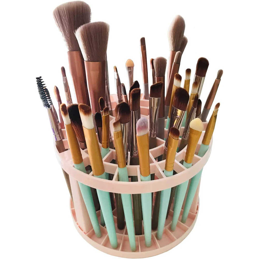 Makeup Brush Holder 49 Hole for Drying Pen Make Up Brushes Painting Storage Box Table Organizer Tools Storage Holder Cosmetics