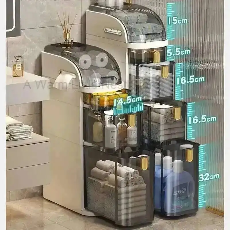 

Bathroom Household Cabinet Balcony Japanese for Multi-layer Storage Cabinets with Wheels Luxury Plastic Cabinet for Bedroom