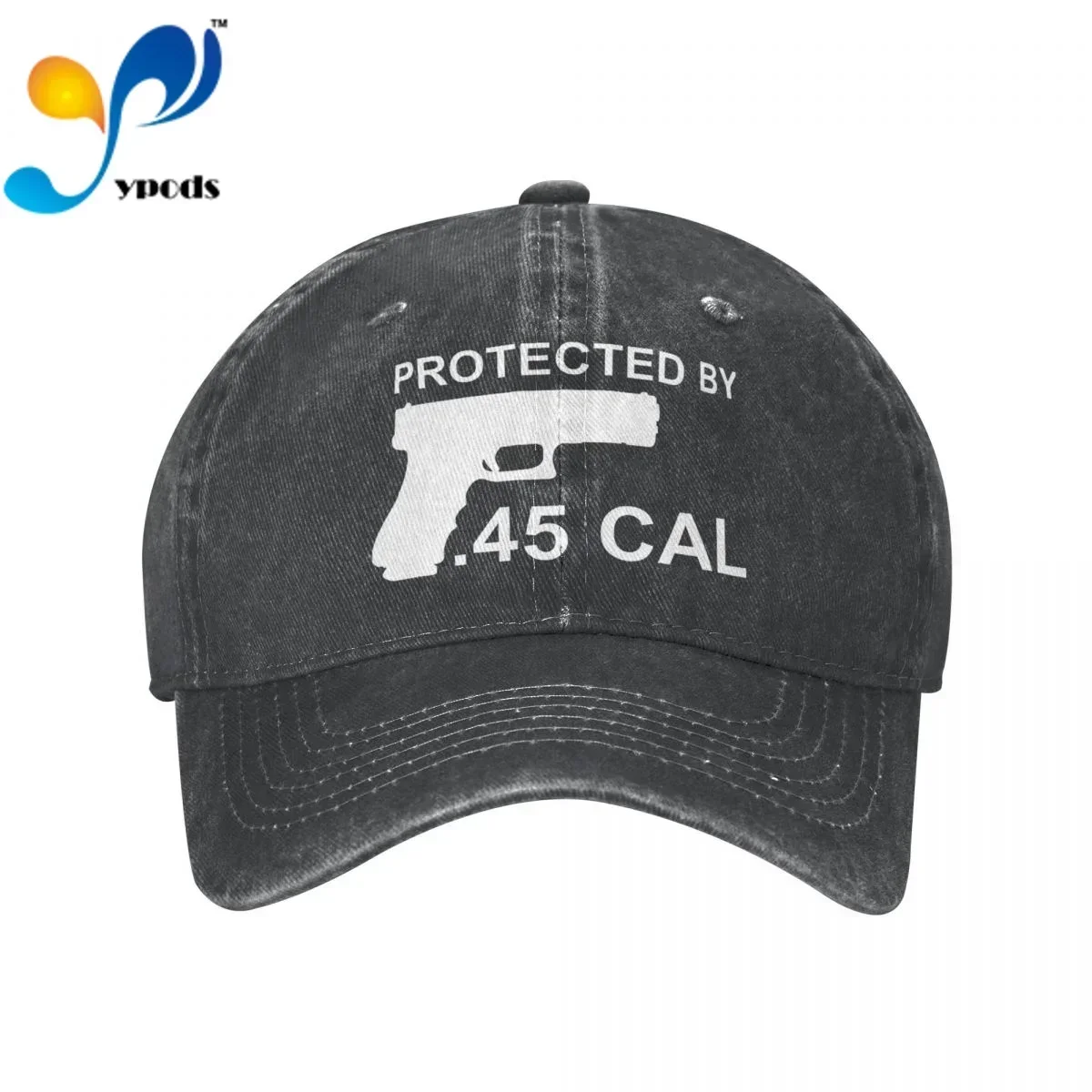 

Protected By .45 Cal Unisex Baseball Cap Men Women Snapback Hat Dad Hat Summer Sun Cap for Men and Women Hats