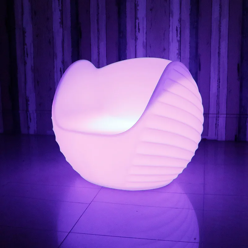 LED illuminated sofa, hotel bar, living room, creative rechargeable furniture, can be combined with multi shaped colorful shell