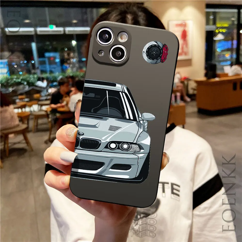 

Phone Case For iPhone 14 13 15 16 Pro Max 11 12 Mini 8 7 Plus X XR XS SE 2022 Stylish Car Pattern Shockproof Soft Back Cover