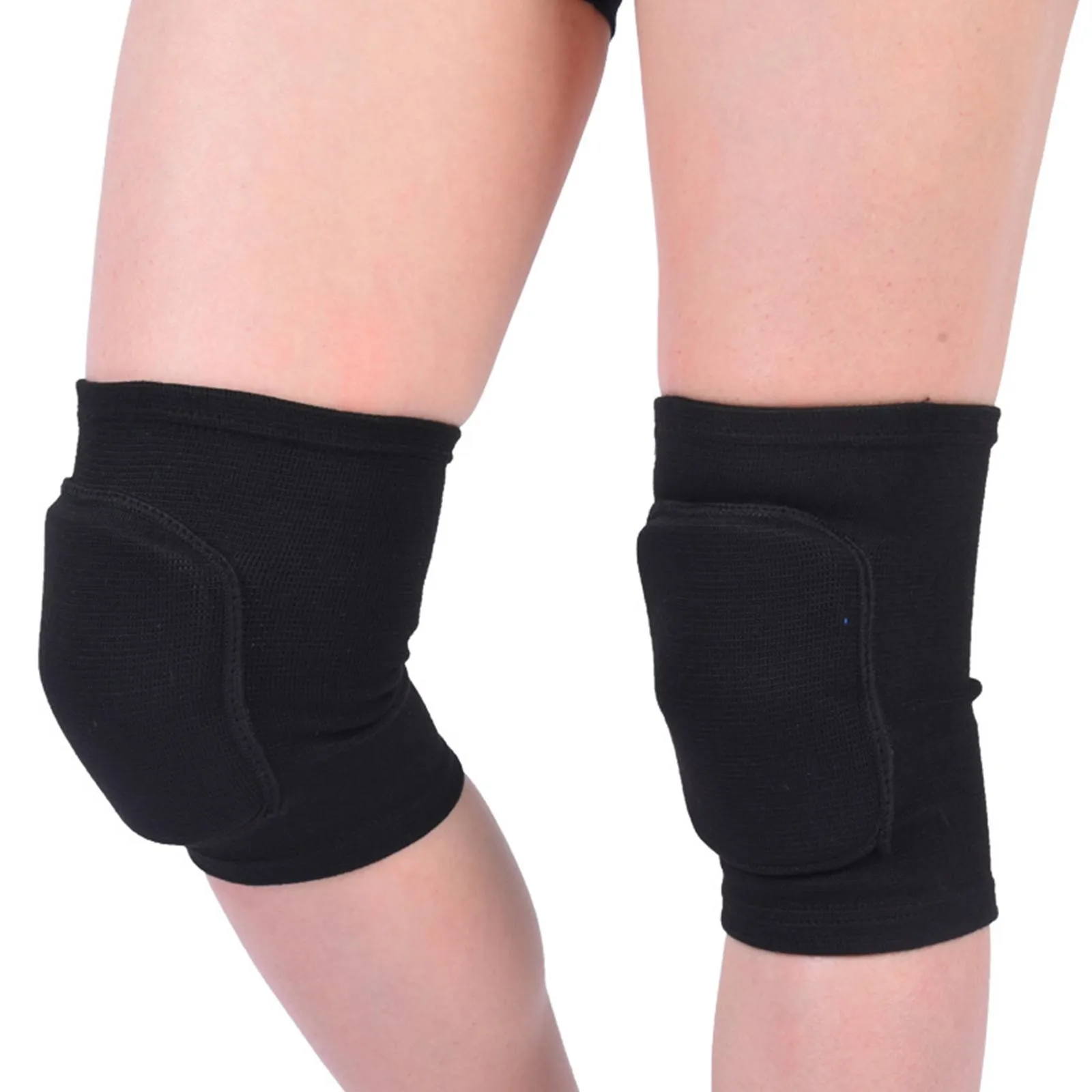 2 Stück Sport-Kompressions-Knieschützer, elastischer Knieschutz, verdickter Schwamm, Kniebandage, Unterstützung für Tanzen, Workout, Training – Detail 13