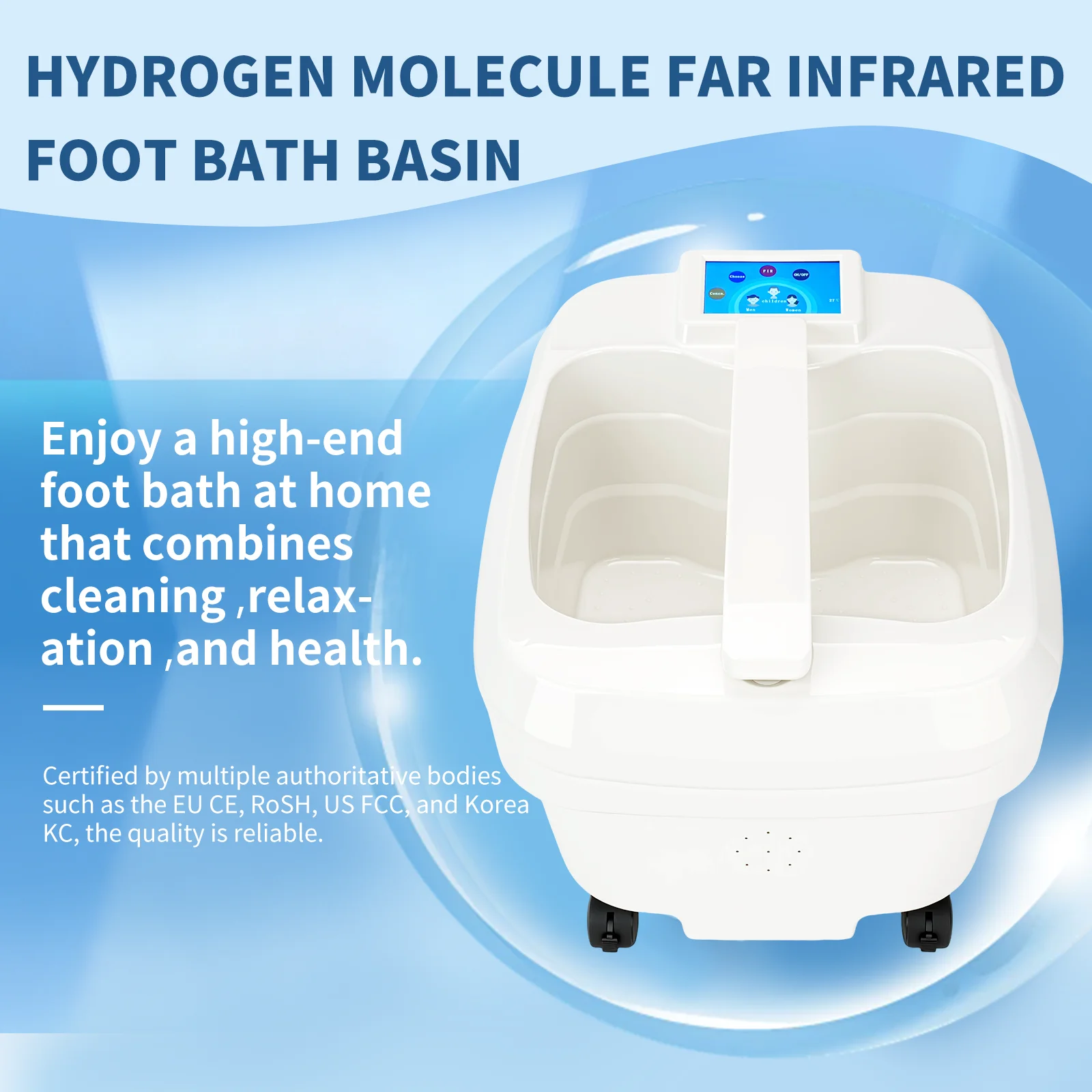 Foot Spa Detox Pedicure Basin Electric Massage Bucket Air Bubble Foot Spa Bath Massager Hydrogen Footbath Machine