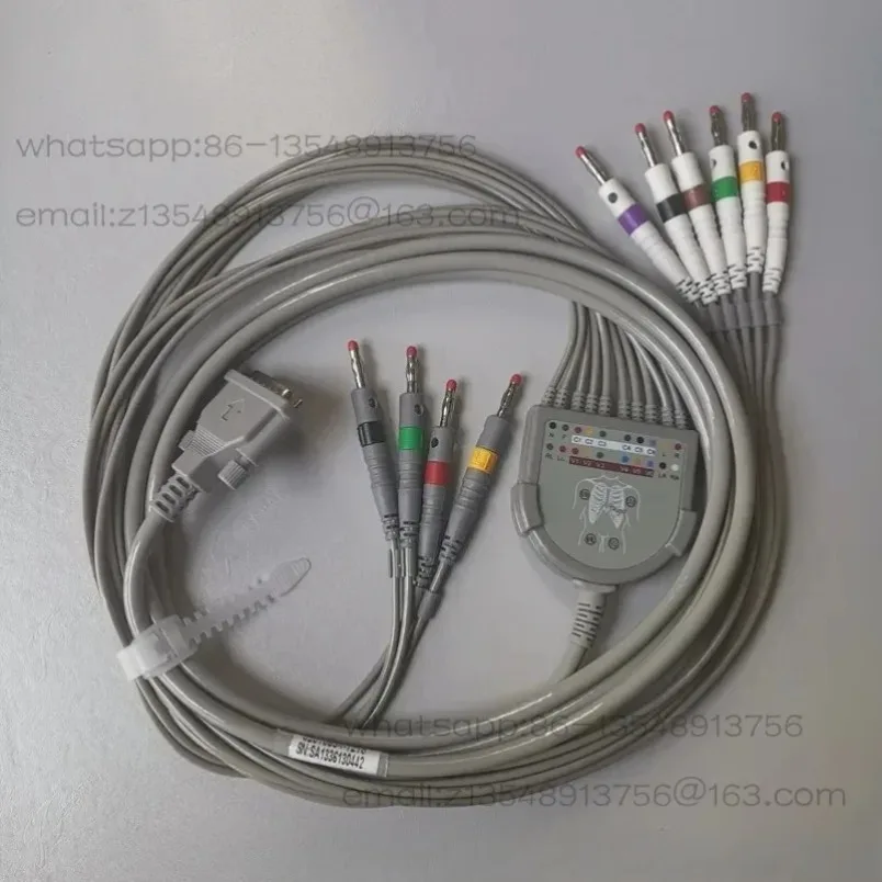 

Совместимый с R12/R3 кабель для ЭКГ-аппарата с разъемом типа «банан»