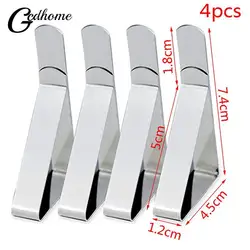 4Pcs Stainless Steel Tablecloth Tables Cover Clips Holder Cloth Clamps Outdoor Camping Party Table Cover Clip Home Supplies