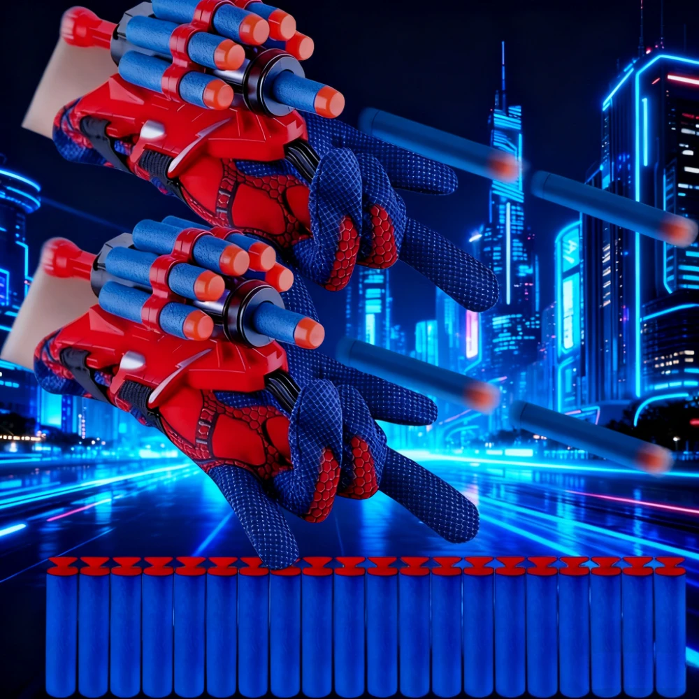 

Пусковая установка мягких пуль, спрей для запястья с перчатками, пусковой мягкий игрушечный пистолет, игры на открытом воздухе, игрушки