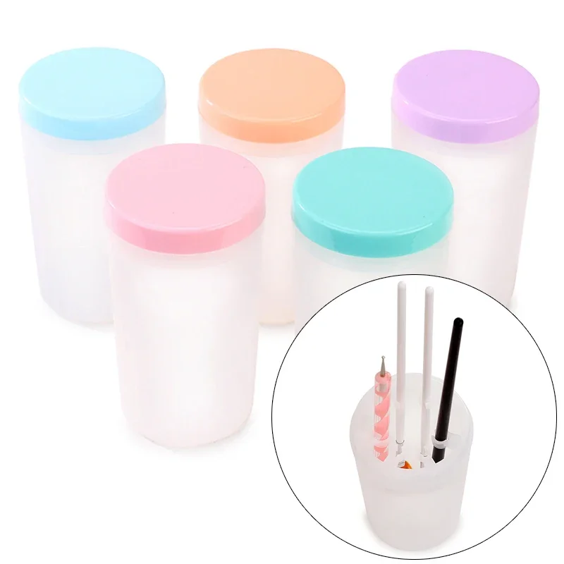 Escova para arte em unhas, copo de limpeza e suporte, gel uv, aplicador de esmalte acrílico, copo de lavagem para salão de beleza, uso doméstico